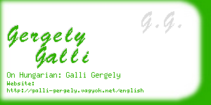 gergely galli business card